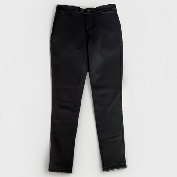Amazing quality fleece lined stretchy structured black pants - Picture 1 of 9